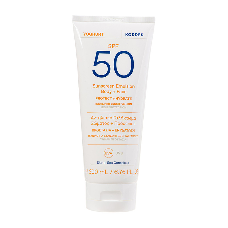 KORRES YOGHURT Sonnenschutz-Emulsion Körper u. Gesicht SPF50, 200ml