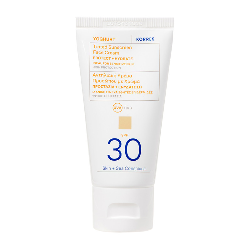 KORRES YOGHURT Getönte Sonnencreme für das Gesicht SPF30, 50ml