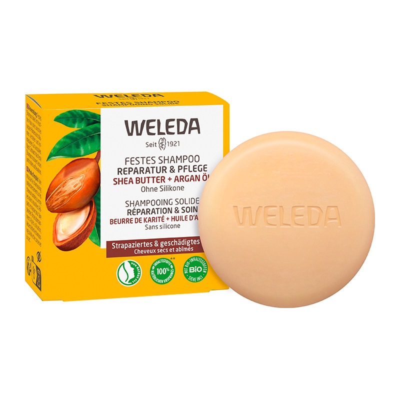 Weleda Festes Shampoo Reparatur und Pflege, 50g