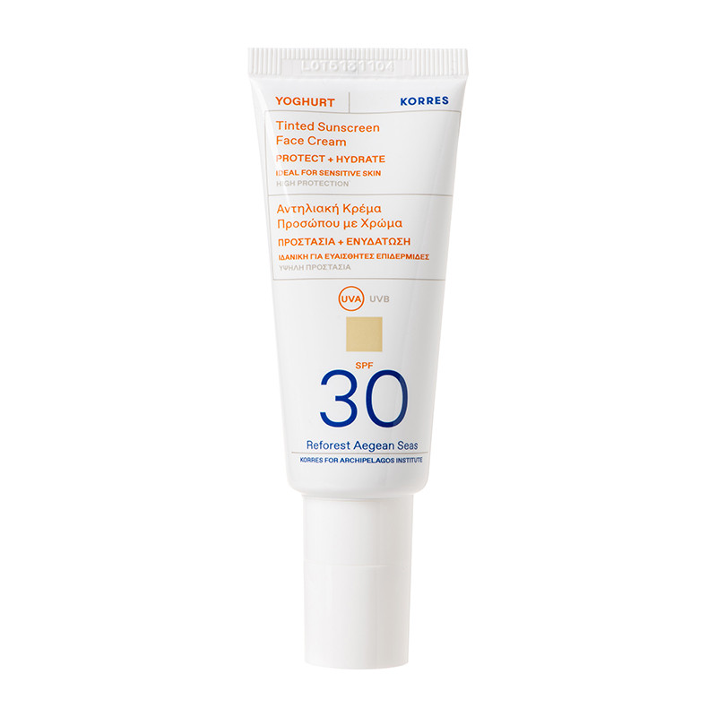 KORRES Yoghurt Getöntes Sonnencreme-Gel für Gesicht, SPF30, 40ml