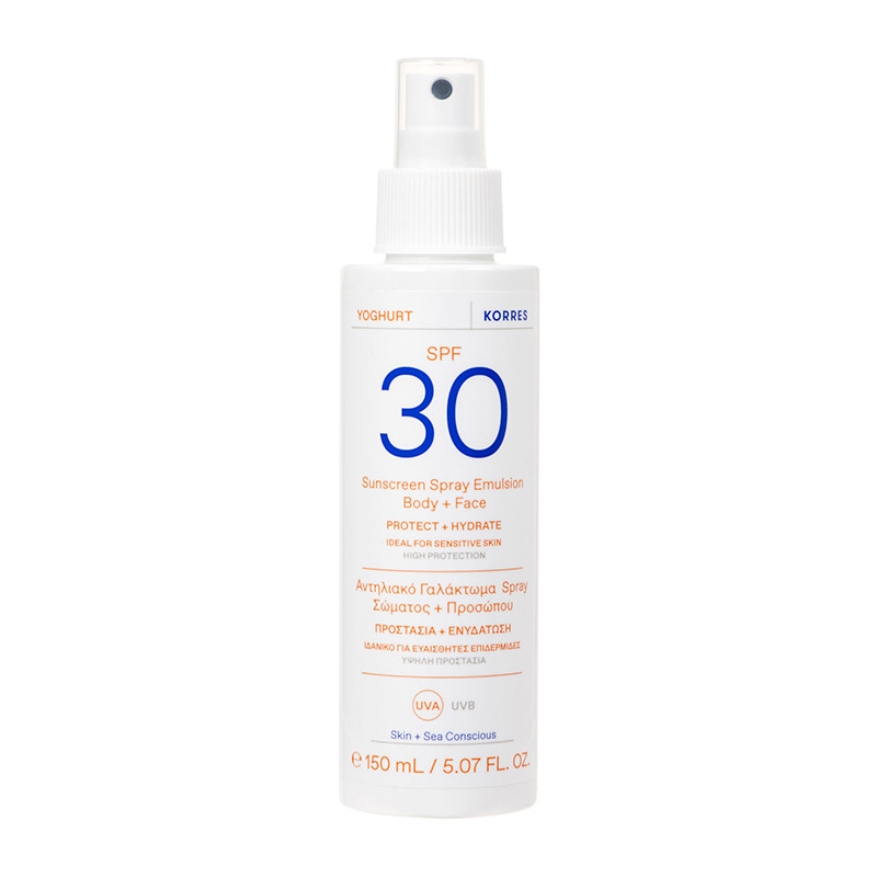 KORRES YOGHURT Sonnenspray Emulsion Gesicht u Körper SPF30, 150ml